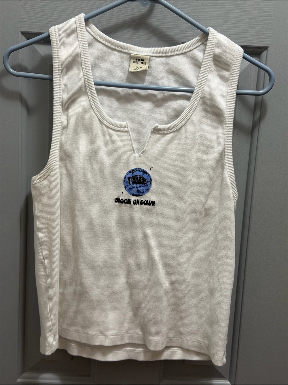 Urban Outfitters Boogie On Down Embroidered Graphic Notched Tank Top Size XL